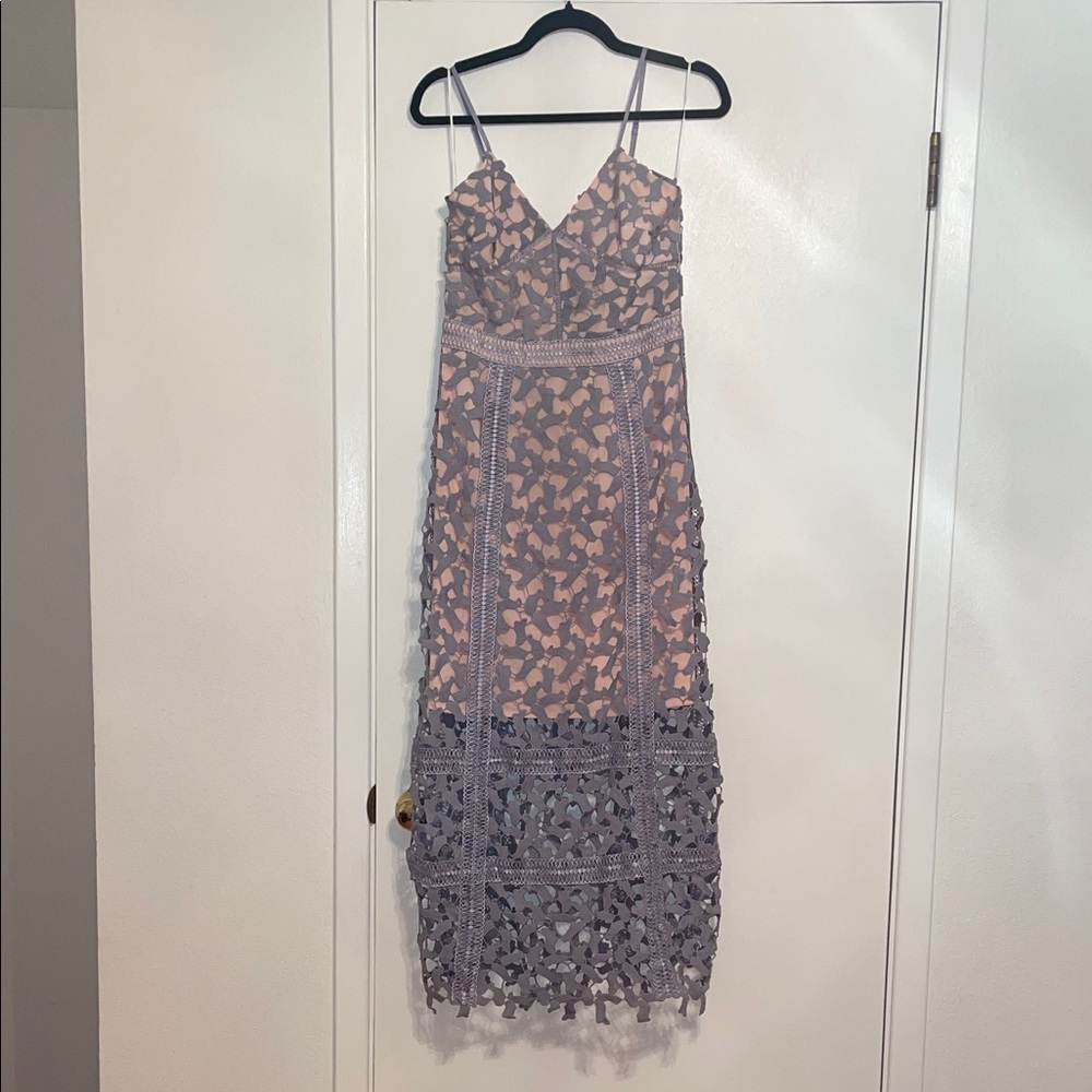 Elliatt Lace Midi Tingle Dress in Lilac